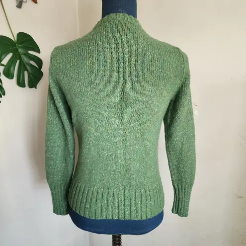 Hasting & Smith Heathered Green Wool Blend Cardigan Sweater
