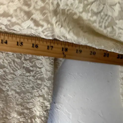 Dialogue Y2k Cream Lace Long Sleeve Top M Victorian Fairy Romantic Cottage