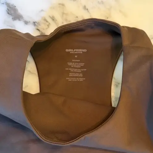Girlfriend Collective NWT brown dylan tank bra Sz M