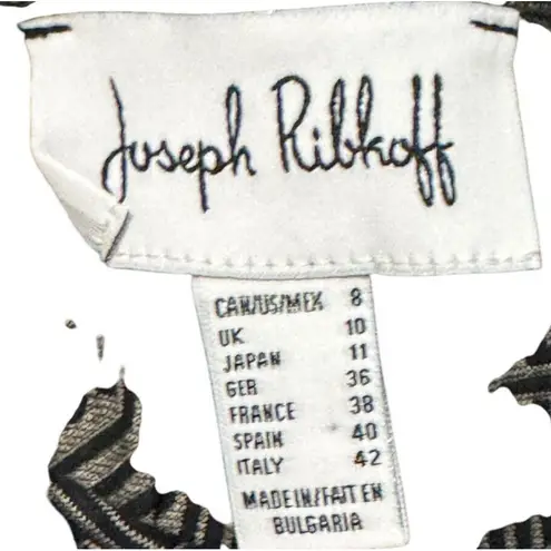 Joseph Ribkoff Women Legging Pants Skinny Geometric Stretch Piping Black Size 8