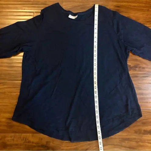 kim rogers Kim Rodgers Curvy Women’s Blue Shirt with Three-Quarter Sleeves in size 3X