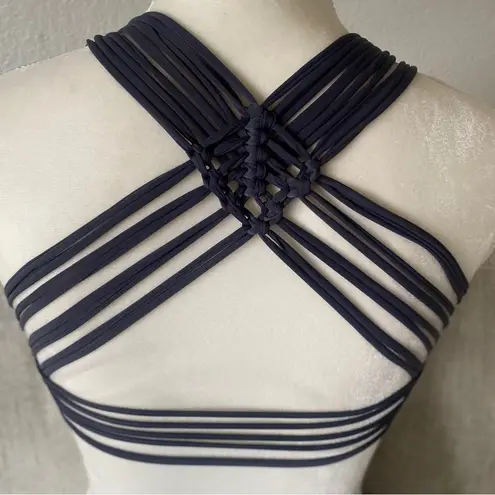 Maaji Women's Deck Reversable Bikini Top Swimsuit, Dark Gray, Size M Gray Size M