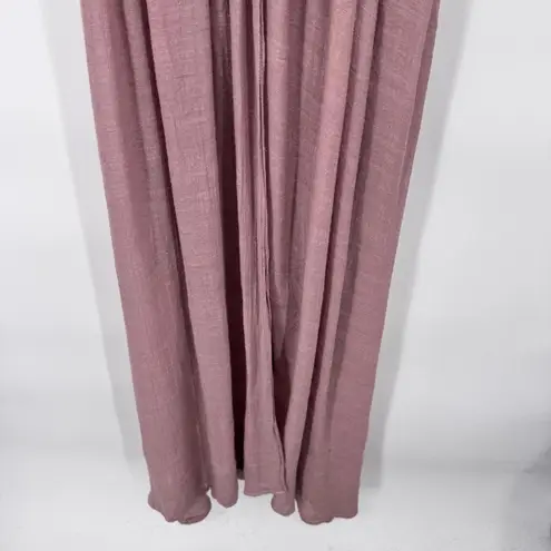 Lulus Long Duster Hippie Boho Festival Womens Medium Pink Lace Coquette