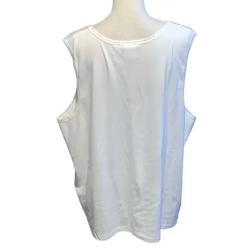 DICK'S Sporting Goods C.S.T. Sport Vintage Pure White Sleeveless Tank Top Plus Size 5X NWOT