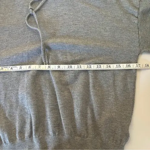 Workshop Republic Clothing Drawstring Cotten Hoodie Sweatshirt Grey Small