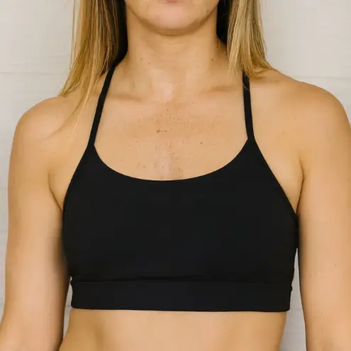 Stori Black Strappy Back Sports Bra Size Small Activewear Yoga Gym Crop Top