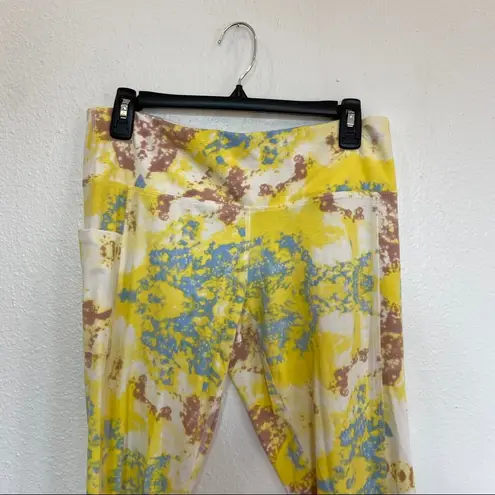 Francesca's Yellow Tie Dye Leggings