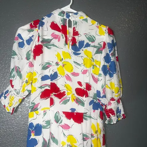 Share Rixo x Target Floral Puff Sleeve Midi Dress Size 2 Yellow