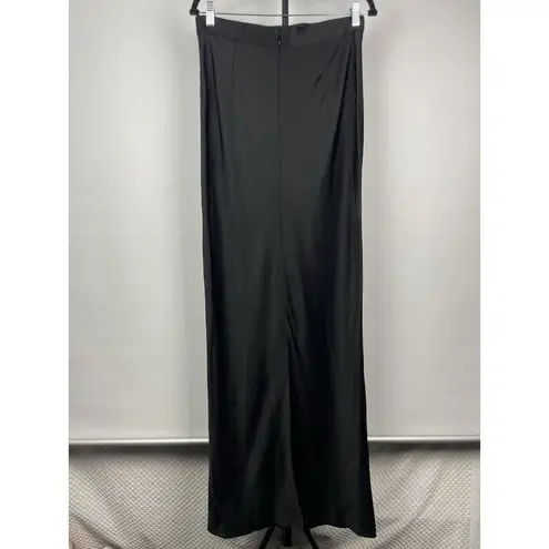 Reiss  Black Alfie Long Fitted Maxi Skirt With Back Center Slit Size 8