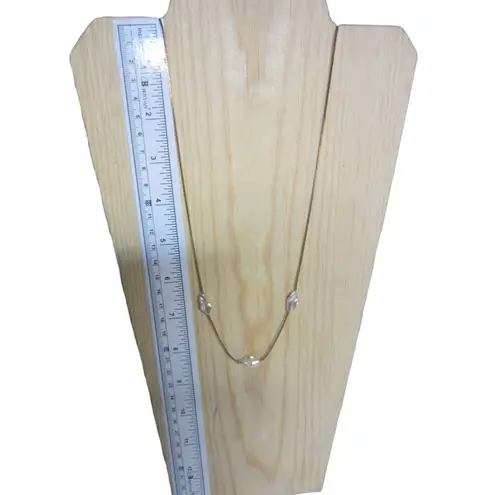 Gold Tone Snake Chain With Three Shells Necklace