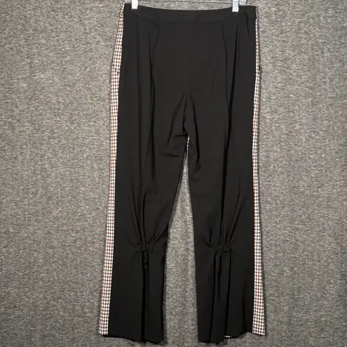 Rosie Assoulin Scrunchy Trouser Plaid Wool Maroon Pants Size 6 Blue