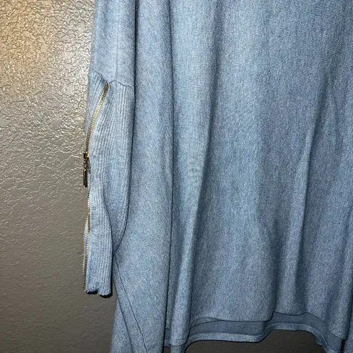 Joseph A . Women’s Blue Cowl Neck Oversized Sweater Size M – Cozy Knit Tunic Top