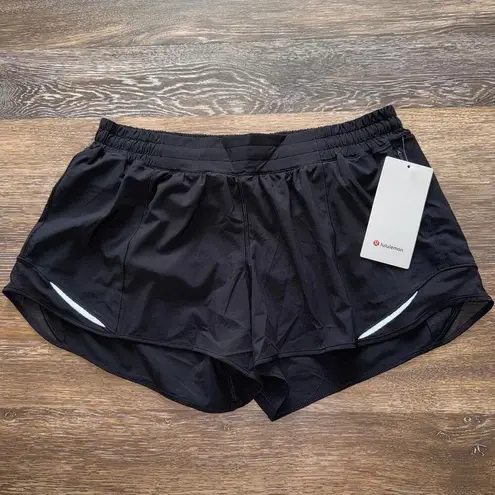 Lululemon  Hotty Hot Shorts Low Rise 4” Lined Black Size 14 NWT