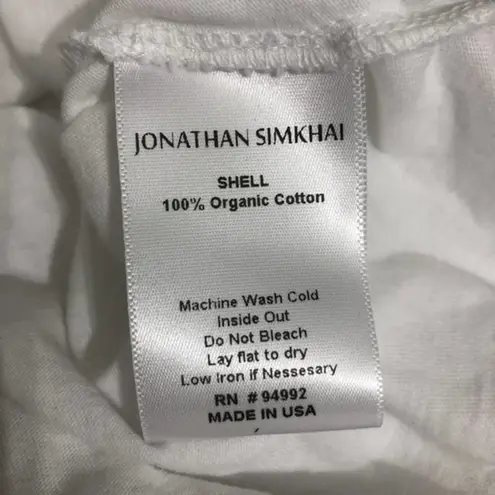 Jonathan Simkhai Sara Organic Cotton Dress White Large NWT