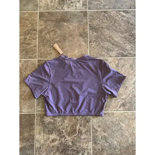 SKIMS Fits Everybody Super Cropped T-Shirt Plum Size Large