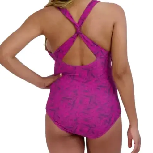 Eddie Bauer  Women's Ruched Shaping Twisted Racerback Padded One Piece Swimsuit S