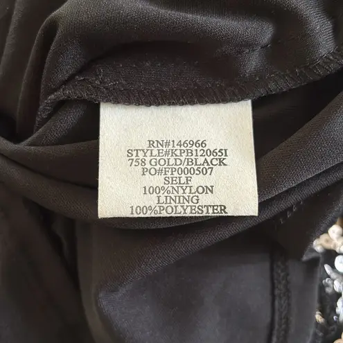 VTG Sequin Bodycon Party Dress Sz 11 JR High Neck Mini Stretch Homecoming Party Black Size L