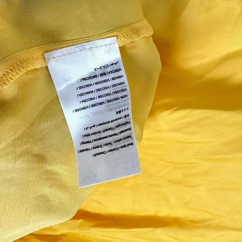 Farm Rio Cutout Piped Ring Midi Dress in Yellow Size Small