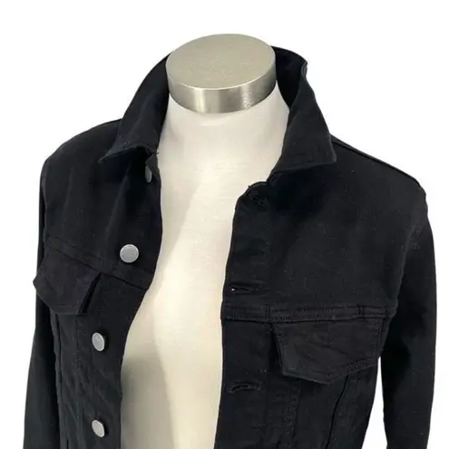 DL1961 Black Denim Jane Jacket Slim Jean Cropped Size Small