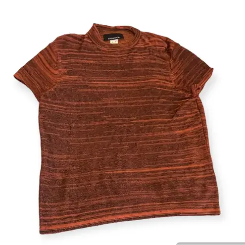 Jones New York Jones New‎ York Orange Brown Short Sleeve Knit Sweater Women's Shirt Size XL