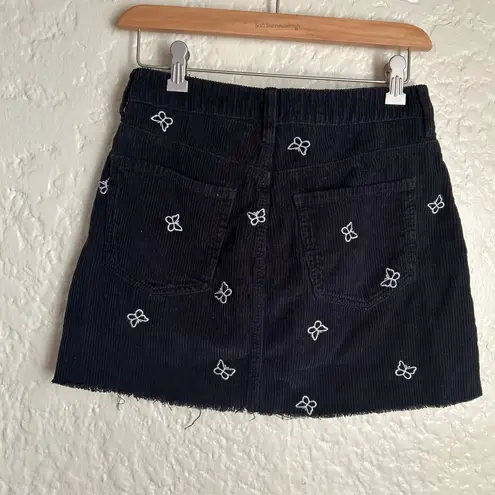 PacSun  Black butterfly Mini Skirt Casual‎ size Small 27