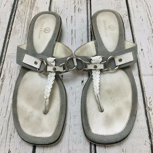 Cole Haan  Nike Air White Thong Sandals Shoes