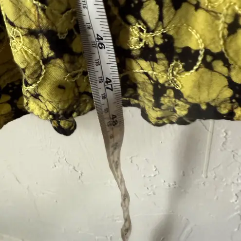 Black Floral Long Sleeve Maxi Dress India Viscose Lightweight Bohemian Casual M Size M