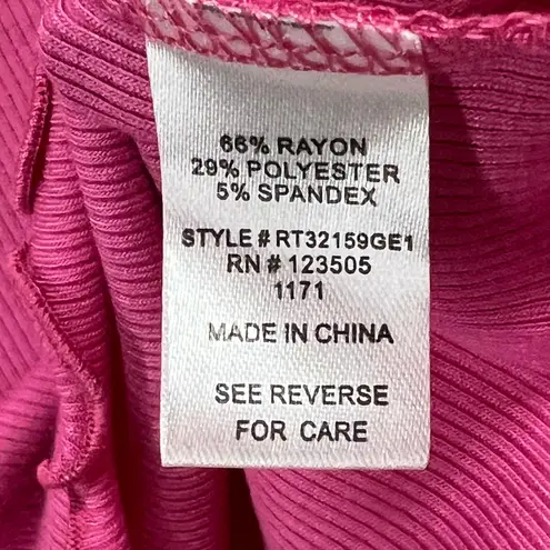 Cut and cropped Baby Tee Womens S Pink Ribbed Embroidered Butterfly Barbie Y2K