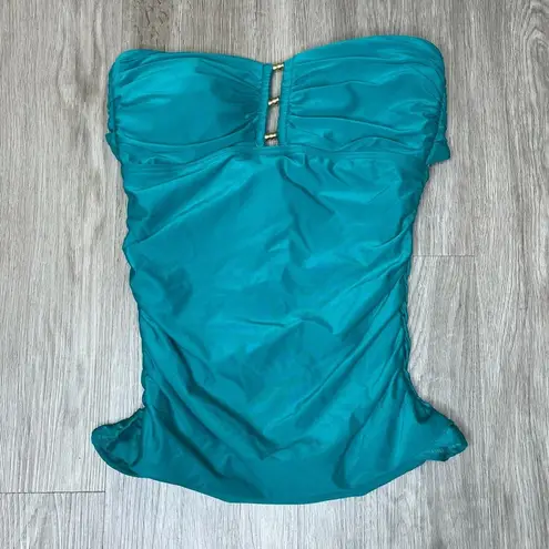 Carmen Marc Valvo Women's Forest Removable Halter Bandeau Tankini Swim Top sz S