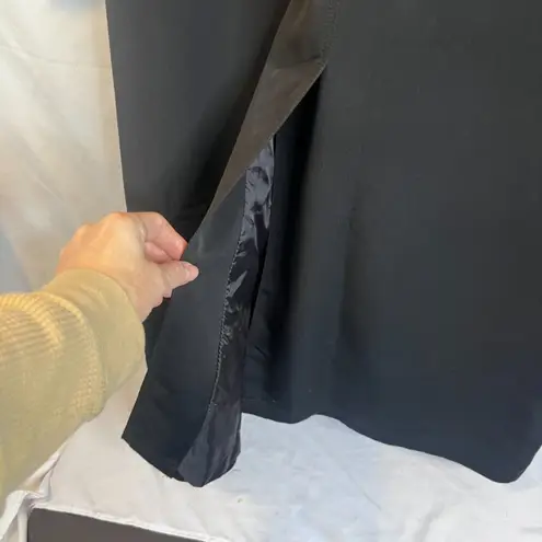 Fleet Street Basic Black Trench Coat Classic Timeless Staple Nylon Lined 14P