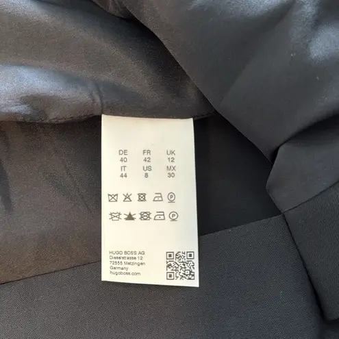 Hugo Boss Vilea Virgin Wool Fundamental Lined Woven Career Pencil Skirt, 8