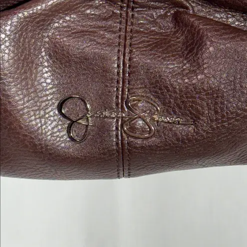 Jessica Simpson Brown Pebbled Shoulder Bag JS5132 Slouchy Buckle Hobo Purse
