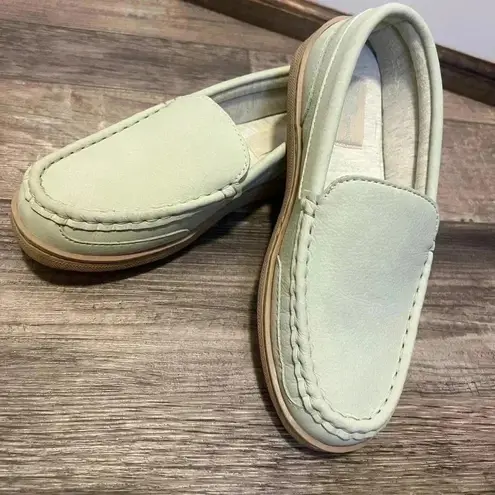 My Slippers All season Moccasin Slip On Casual Loafer Shoes women’s 7 Mint color Green