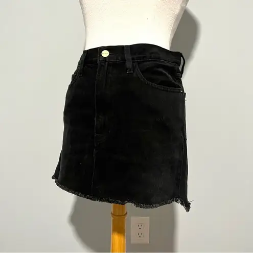 frame denim NWT  Black Raw Edge Jean Skirt size 27