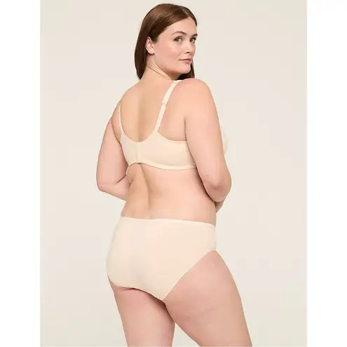 Cacique Cotton Boost Plunge Beige Sz 44DDD Bra