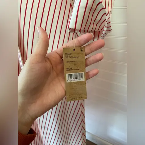 Daniel Cremieux Cremiux Red Stripe Modest Womens Belted Dress