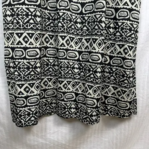 Fire Los Angeles Tribal/Aztec Maxi Dress Size Medium Side Cutouts Drawstring Tie