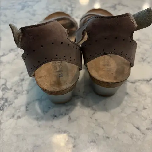 Naot Wand Ankle Strap Slingback Sandals Beige Size 38 7