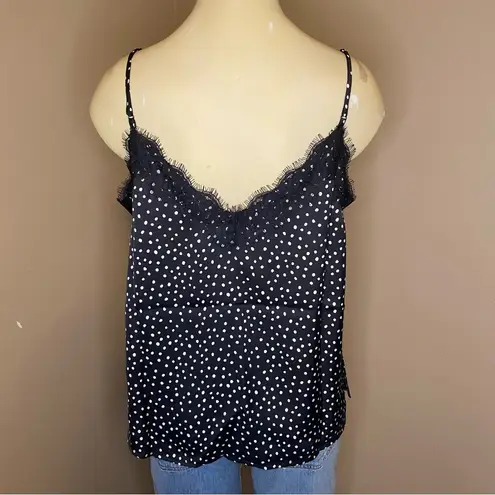 Nordstrom NWT  BP. Lace Black Sketchy Dot Tank Top Camisole Size Medium