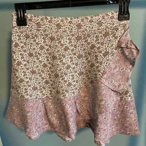 Sim & Sam XS Beautiful Juniors Girls Flowy Floral Mini Skirt Preowned