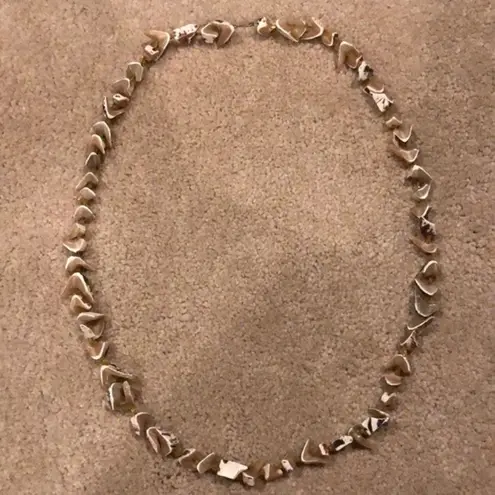 Handmade Hawaiian Style Brown White and Pink Shell Necklace