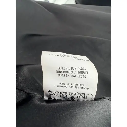 Cartise Black Shaggy Textured Statement Coat Avant Garde Minimalist Open Front M Size M