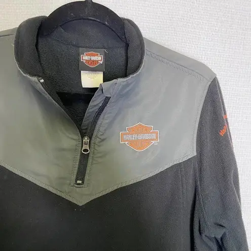 Harley Davidson | Black Fleece 1/4 Zip Up Pullover Size XL