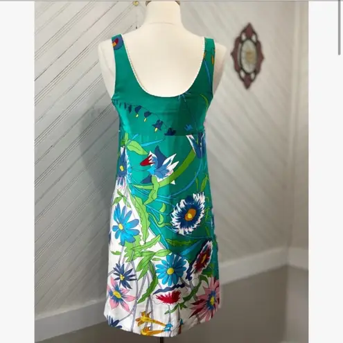 Julie Brown Silk Spring Floral Sleeveless Knee Length Dress size 4