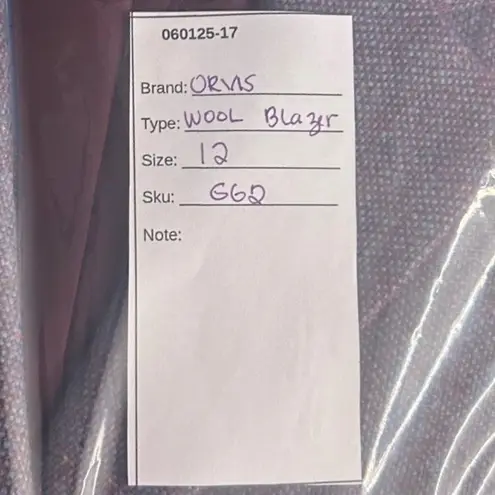 Orvis Wool Blazer Jacket Purple 12