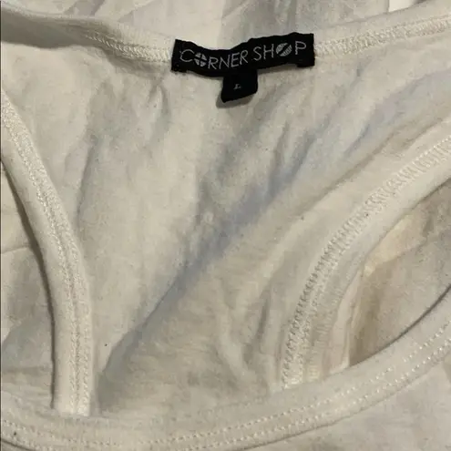 None Sweating for the wedding white tank size L