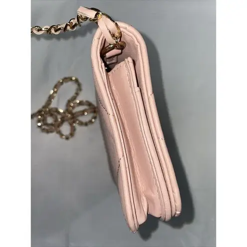 Bebe  Light Pink‎ Cross Body Clutch Bag Bling With Strap