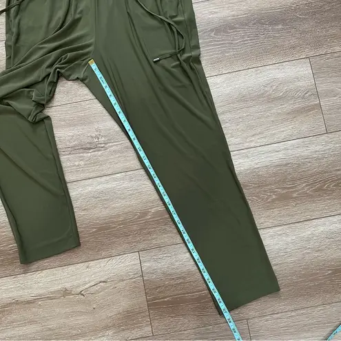 MADELEINE Olive Ankle Length Jogging Style Trousers Size XL Green
