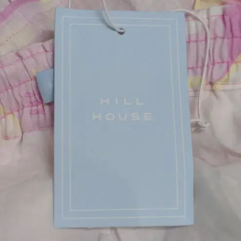 Hill House The Paz Skirt Mini Candy Kaleidoscope Pink Linen Ruffle L New