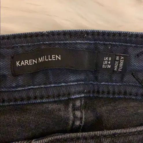 Karen Millen -Two Toned Moto Skinny Jeans Size 4